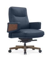 Кресло RV DESIGN Rafael-M (B2119) кожа синяя